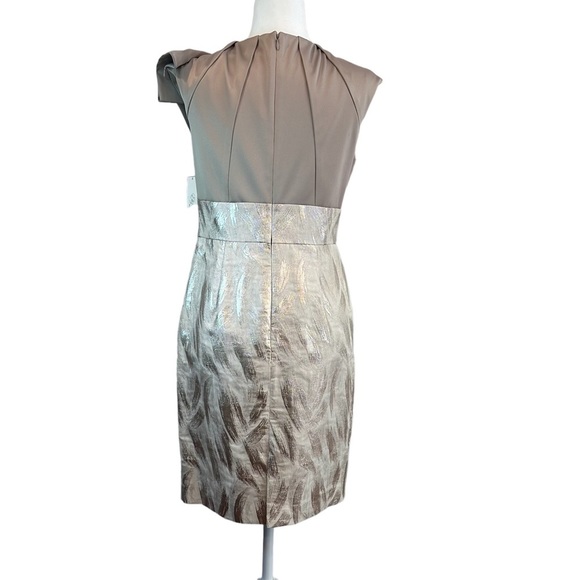 Eliza J NY Gold Mini Sleeveless Embellished Sheath Cocktail Dress Sparkle 8 - Picture 2 of 12